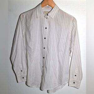 Everlane Women’s White Striped Shirt Size 2